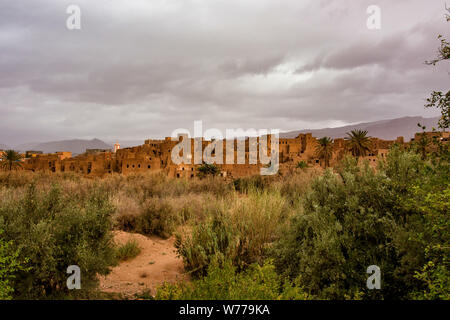 Landschaft der tausend Kasbahs Tal, Marokko in Afrika Stockfoto