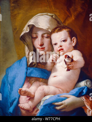 Giovanni Battista Tiepolo, Madonna der Stieglitz, Malerei, 1767-1770 Stockfoto