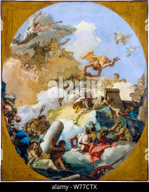 Giovanni Battista Tiepolo, die Apotheose der spanischen Monarchie, Malerei, 1760-1769 Stockfoto