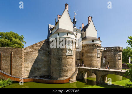 Schloss der Herzöge der Bretagne (Chateau des Ducs de Bretagne) in Nantes, Frankreich Stockfoto