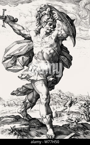 Ein weiterer Curius Dentatus, der Held der Römischen Republik, samnite Kriege Stockfoto