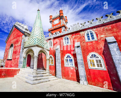 Sintra, Pena Palast in Sintra, eines der sieben Wunder von Portugal Stockfoto