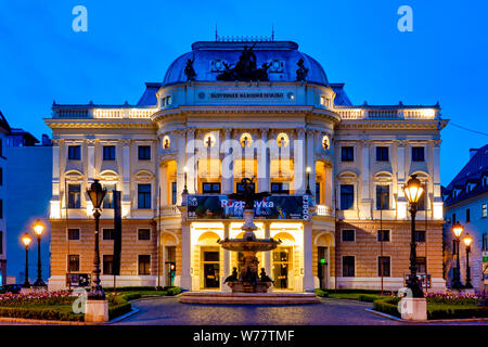 Die alte Slowakische Nationaltheater Gebäude, Bratislava, Slowakei Stockfoto