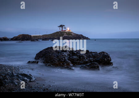 CA 03433-00 ... Kalifornien - Battery Point Lighthouse in Crescent City entlang der Redwood Coast. Stockfoto