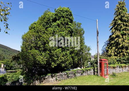 Telefonzelle in Kenmore, Schottland, Vereinigtes Königreich Stockfoto