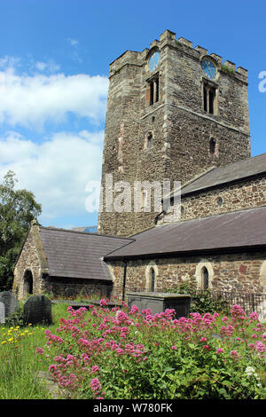 Kirche St. Maria und allen Heiligen, Conwy, Wales Stockfoto