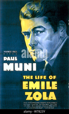 PAUL MUNI, DAS LEBEN DES Emile Zola, 1937 Stockfoto