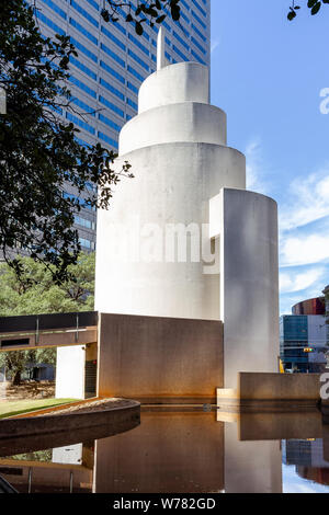 Thanks-Giving Square am Abend in der Innenstadt von Dallas, Texas, USA Stockfoto