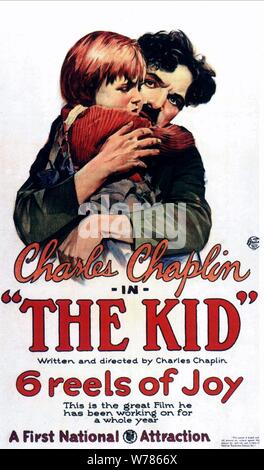 JACKIE COOGAN, Charles Chaplin, Plakat, das Kid, 1921 Stockfoto