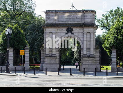 Füsiliere Arch an der Grafton Street Eingang St Stephens Green.. Wie ein Denkmal für diejenigen, die im Burenkrieg kämpfte errichtet. Stockfoto