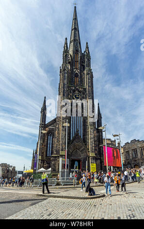 Die Nabe auf castlehill Terrasse Teil des Edinburgh Festival Fringe 2019 in der Royal Mile in Edinburgh Schottland Großbritannien Stockfoto
