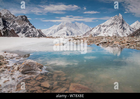 Gefrorenen See im Karakorum Stockfoto