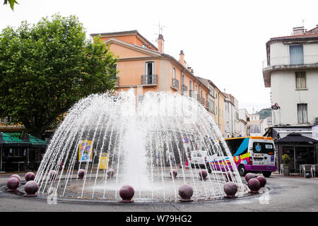 Brunnen, Barbusse Square, Alès, Gard, Frankreich Stockfoto