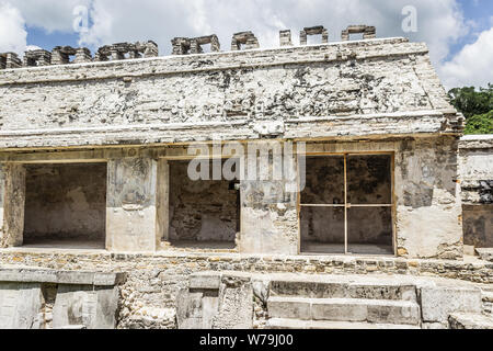 Palenque, Chiapas/Mexiko - 21/07/2019: Detail der archäologischen prehispanic Maya Stätte von Palenque in Chiapas, Mexiko Stockfoto