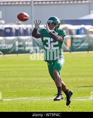 Florham Park, New Jersey, USA. 5. Aug 2019. New York Jets cornerback Arthur Maulet (32) Während des Trainings Camp an der Atlantic Health Jets Training Center, Florham Park, New Jersey. Duncan Williams/CSM Credit: Cal Sport Media/Alamy leben Nachrichten Stockfoto