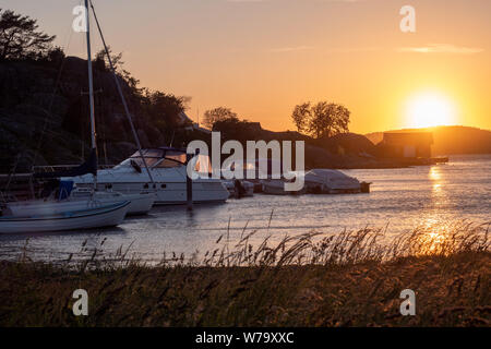 Sonnenuntergang im Hochsommer Stockfoto