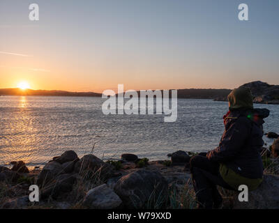 Sonnenuntergang im Hochsommer Stockfoto