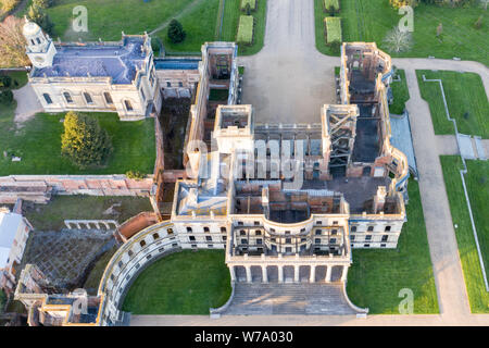 Witley Court, Worcestershire, Großbritannien. Am 28. März 2019. Drone Bilder von Witley Court/Witley Court, in den sanften Hügeln von North Worcestershire eingebettet Stockfoto