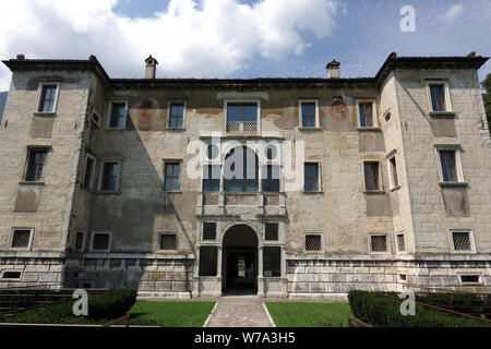 Trento/taly - Palazzo delle Albere, eine Villa aus dem 16. Jahrhundert - Festung in Trient vom Bischof errichtet - Fürsten Madruzzo Stockfoto