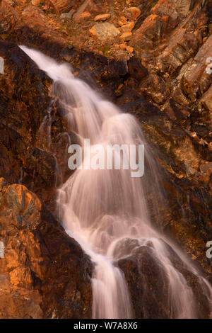 Wasserfall entlang Tableland Trail, Gros Morne National Park, Neufundland und Labrador, Kanada Stockfoto