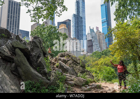 Midtown Wolkenkratzer vom Central Park, Manhattan, New York, USA Stockfoto