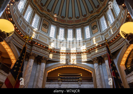 Innenraum der Mississippi State Capitol Building Stockfoto