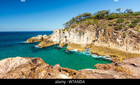 Der felsigen Küste von North Stradbroke Island - Australien Stockfoto