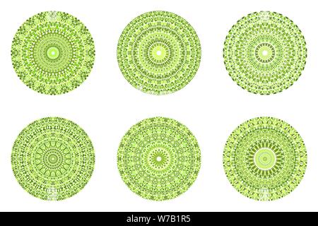 Runden Stein ornament Mandala - geometrische abstrakte vector Designs aus geometrischen Formen Stock Vektor