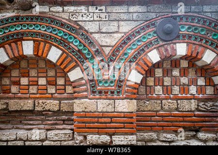 Fragment eines alten Mauerwerk. Hintergrund. Stockfoto