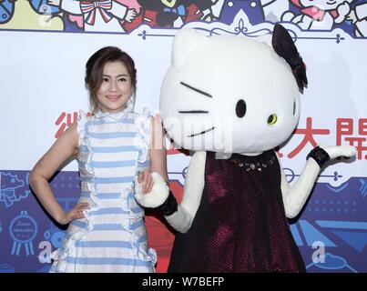 Selina Jen Chia - das hsuan Taiwanese Girl Group S.H.E besucht eine Werbeveranstaltung für Sanrio in Taipei, Taiwan, 5. Oktober 2017. Stockfoto