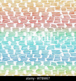Nahtlose doodle grafische Muster. Hand Textur auf bunten verschwommenen Hintergrund gezeichnet. Hand Made Hintergrund. Im Vektor gemacht Stock Vektor