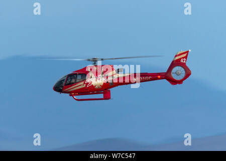 Papillon Grand Canyon Hubschrauber Eurocopter EC-130 Hubschrauber abfliegen McCarran International Airport Las Vegas auf einem Rundflug für Touristen Stockfoto