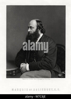 Robert Arthur Talbot Gascoyne-Cecil, 3 Marquis von Salisbury, britischer Staatsmann, 19. Artist: W Roffe Stockfoto