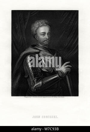 Jan III Sobieski, Monarch des polnisch-litauischen Commonwealth, 19. Artist: J Thomson Stockfoto