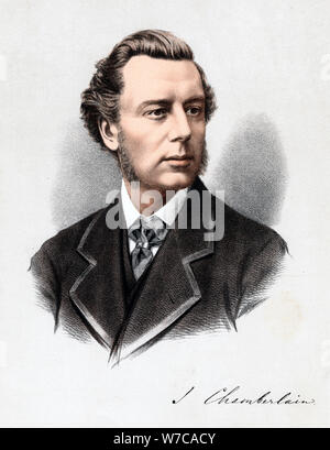 Joseph Chamberlain, britischer Politiker, c 1880. Artist: Anon Stockfoto