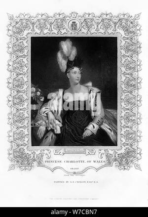 Prinzessin Charlotte Augusta von Wales, 19. Artist: Henry Thomas Ryall Stockfoto