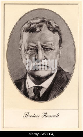 Theodore Roosevelt, 26. Präsident der Vereinigten Staaten, (Anfang 20. Jahrhundert). Artist: Gordon Ross Stockfoto