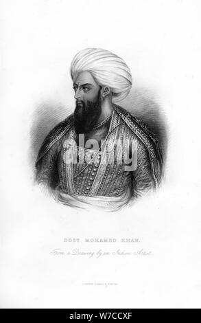 Dost Mahommed Khan, Herrscher von Afghanistan, 19. Artist: Unbekannt Stockfoto