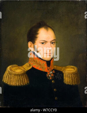 Portrait von Michail Alexandrowitsch Fonvizin (1787-1854). Stockfoto