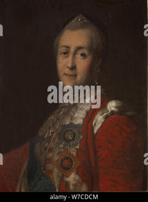 Porträt der Kaiserin Katharina II. (1729-1796). Stockfoto