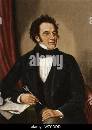 Porträt von Franz Schubert (1797-1828). Stockfoto