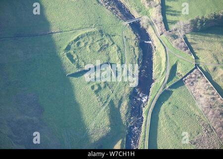 Überreste einer Romano-British geschlossenen Siedlung, in der Nähe von Barnard Castle, County Durham, 2014. Schöpfer: Historisches England Fotograf. Stockfoto