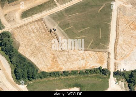 Möglich prähistorischen oder römischen Siedlung in der Nähe von Witney, Oxfordshire, 2018. Schöpfer: Historisches England Fotograf. Stockfoto