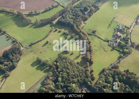 Stillgelegtes Bergwerk Wellen und Ridge und furche Erdarbeiten, Middleton Tyas, North Yorkshire, 2014. Schöpfer: Historisches England Fotograf. Stockfoto