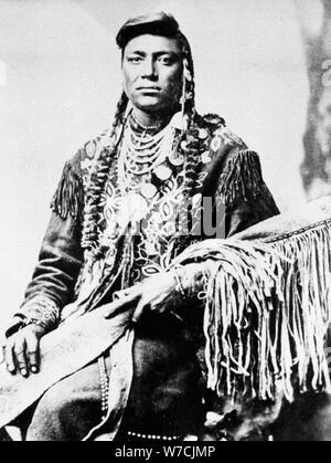 Kleinen Kopf, North American Indian Chief, c 1885-90. Artist: Unbekannt Stockfoto