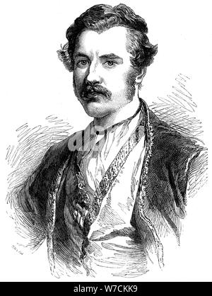 Austen Henry Layard (1817-1894), britischer Archäologe, poltician und Diplomat, 1851. Artist: Unbekannt Stockfoto