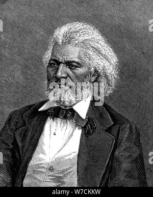 Frederick Douglass (1817-1895), amerikanischer Diplomat, Abolitionist und Schriftsteller, 1875. Artist: Unbekannt Stockfoto