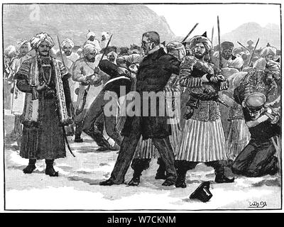 William McNaghten (1793-1841), gefangen und getötet, Erste Anglo-Afghan Krieg 1838-1842. Artist: Unbekannt Stockfoto