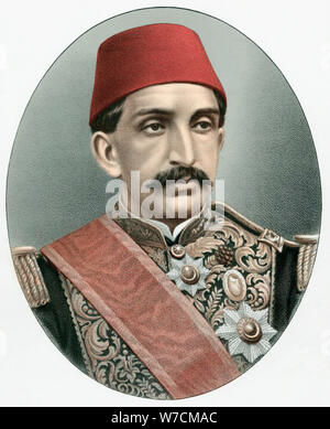 Abdul Hamid II. (1842-1918), letzte Sultan der Türkei, c 1880. Artist: Unbekannt Stockfoto