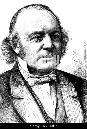 Louis Agassiz (1807-1873), Schweizer - amerikanische Naturforscher und Glaziologe, 1874 geboren. Artist: Unbekannt Stockfoto